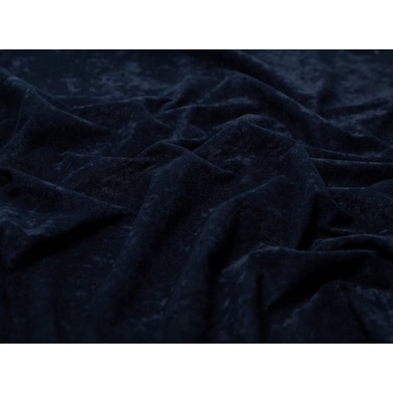 Minerva Faux Suede Suedette Fabric Navy Blue - per yard