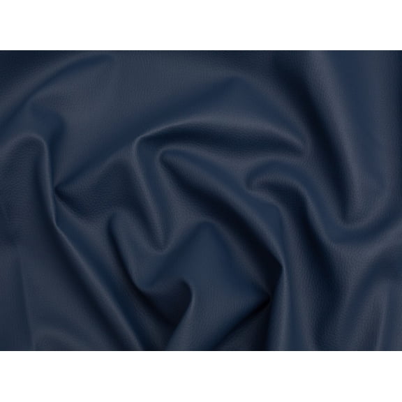 Minerva Fire Retardant Faux Leather Fabric Navy Blue - per yard