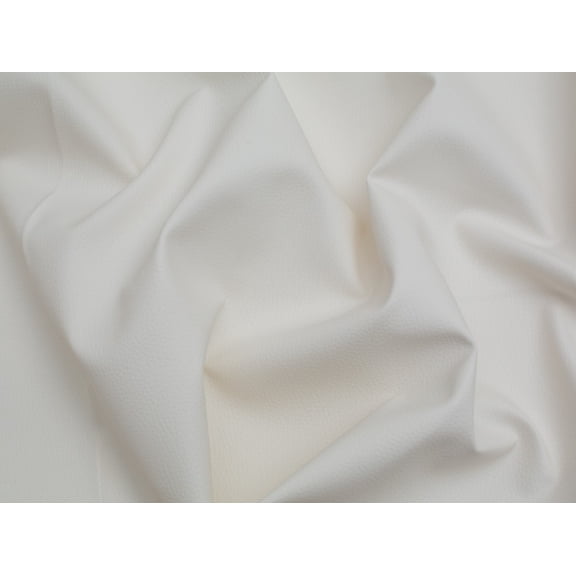 Minerva Fire Retardant Faux Leather Fabric White - per yard