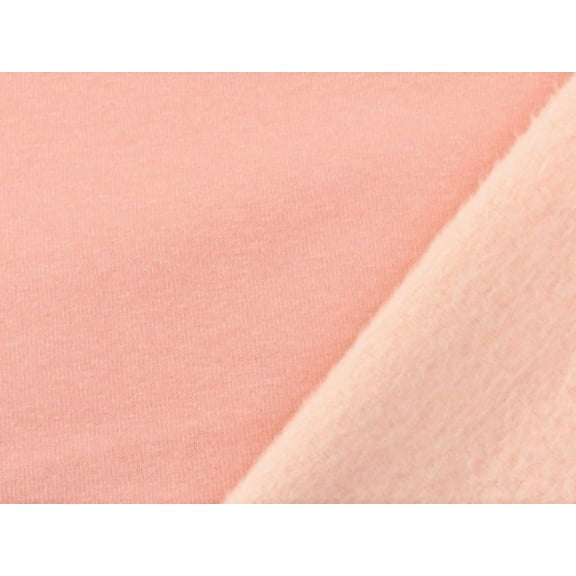 Minerva Fur Back Sweatshirt Stretch Knit Fabric Old Rose - per yard