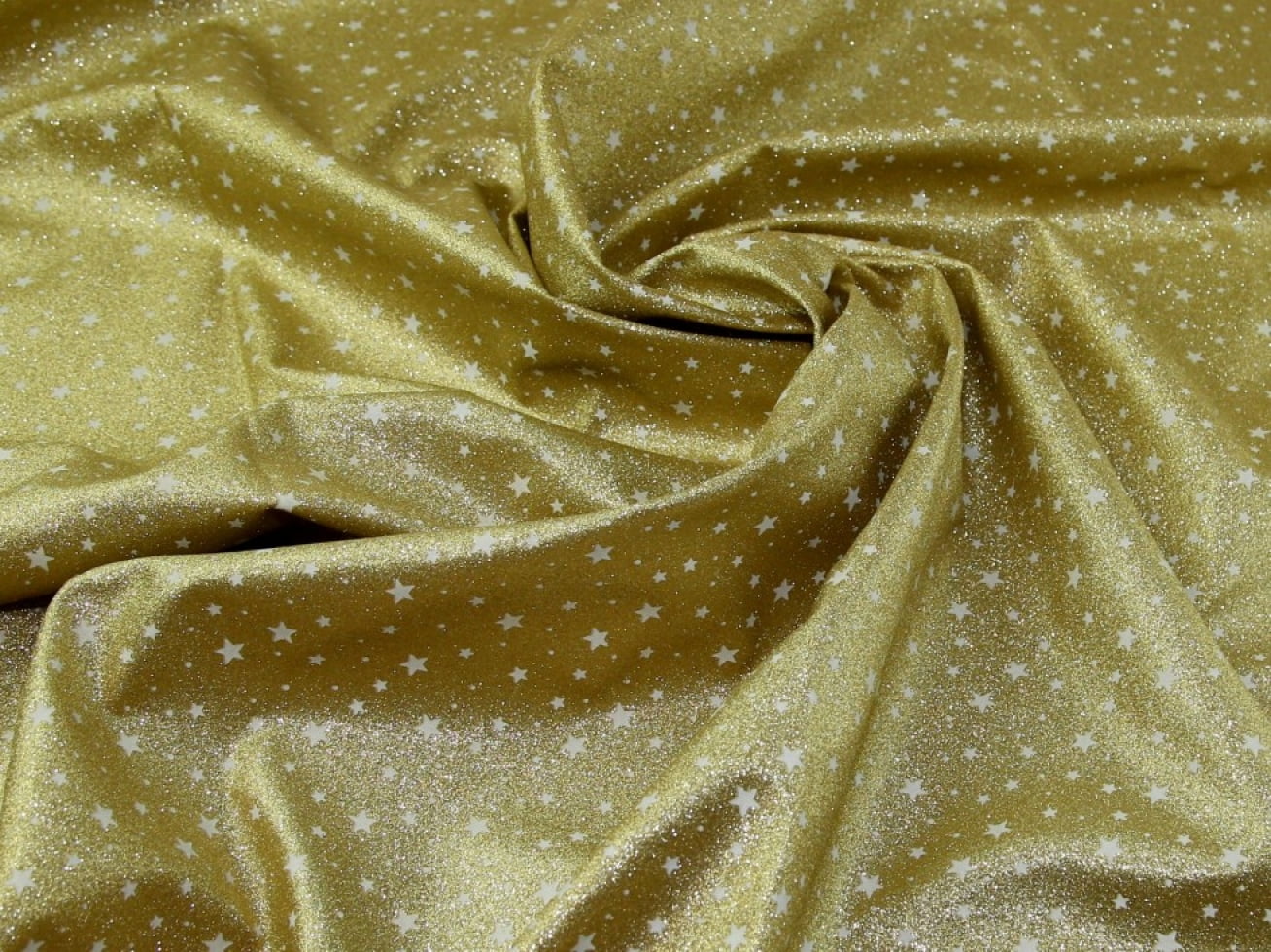 Minerva Glitter Faux Leather Fabric Gold - per yard