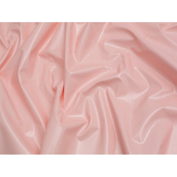 Minerva Glossy PVC Vinyl Fabric Baby Pink - per yard