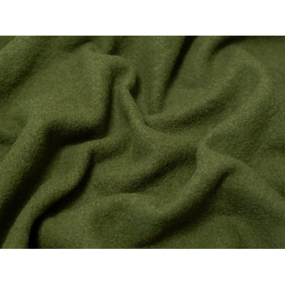 Minerva Heavy 100% Boiled Wool Coating Fabric Olive Green - per yard