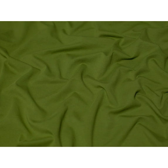 Minerva Heavy Cotton Jersey Stretch Knit Fabric Khaki - per yard