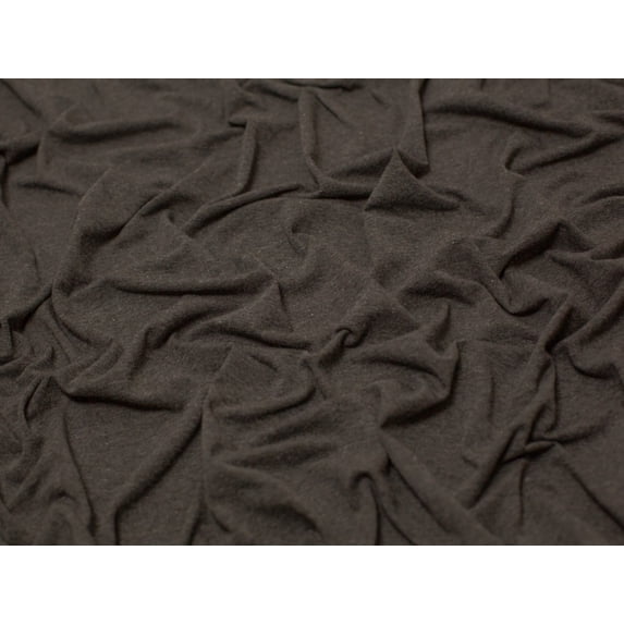 Minerva Heavy Cotton Jersey Stretch Knit Fabric Melange Dark Grey - per yard