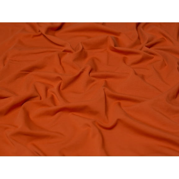 Minerva Heavy Cotton Jersey Stretch Knit Fabric Rust - per yard