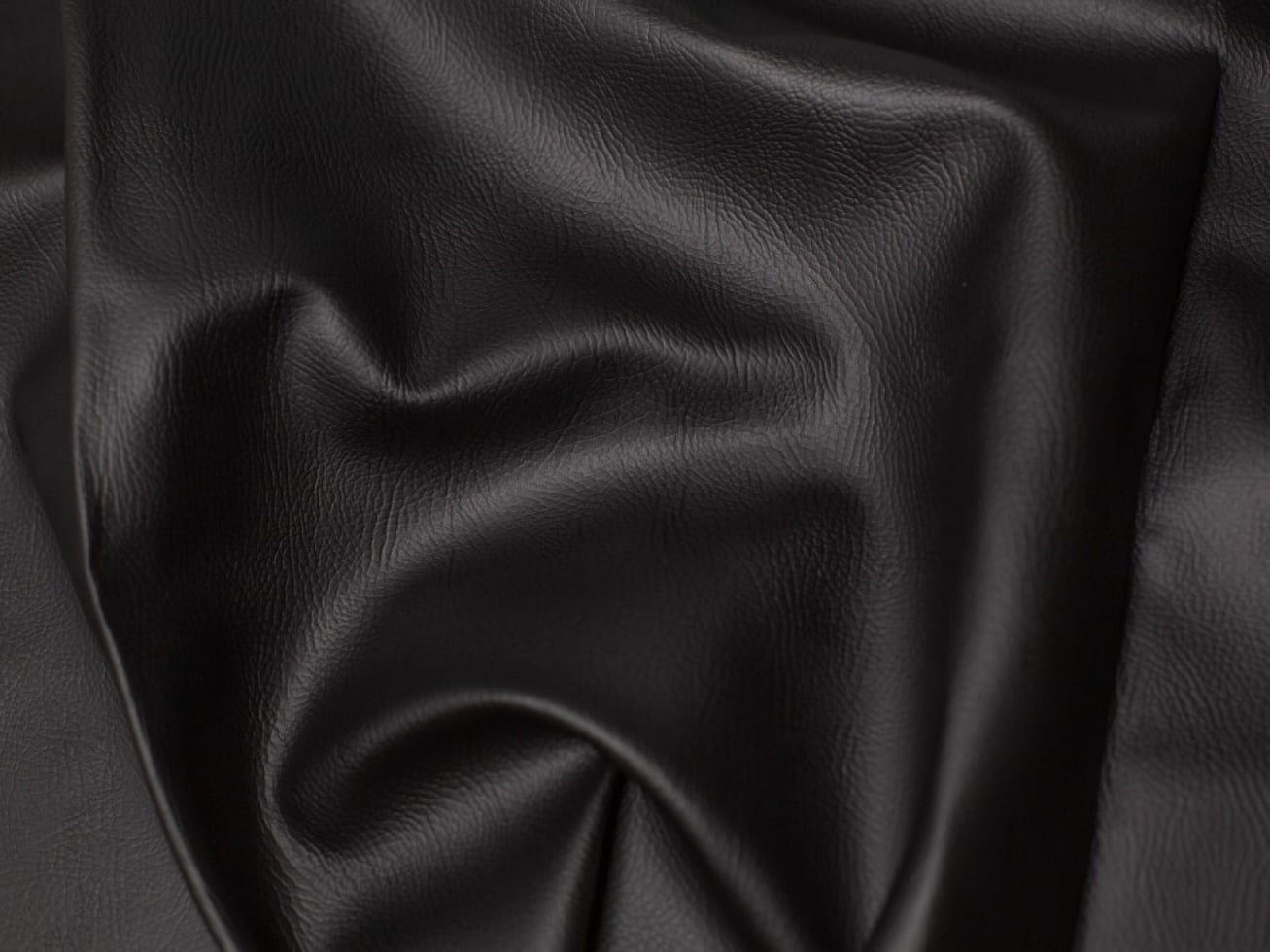 Minerva Heavy Fire Retardant Faux Leather Fabric Black - per yard