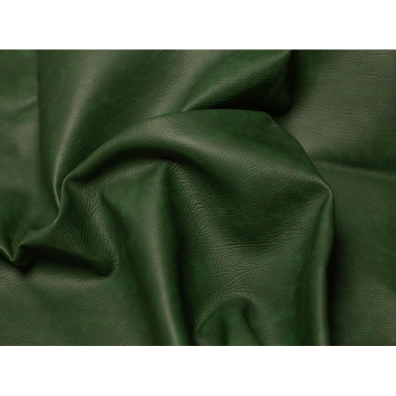 Minerva Heavy Fire Retardant Faux Leather Fabric Bottle Green - per yard