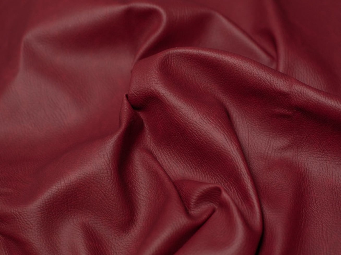 Minerva Heavy Fire Retardant Faux Leather Fabric Deep Red - per yard