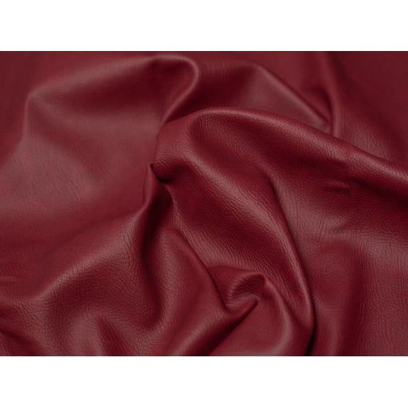 Minerva Heavy Fire Retardant Faux Leather Fabric Deep Red - per yard