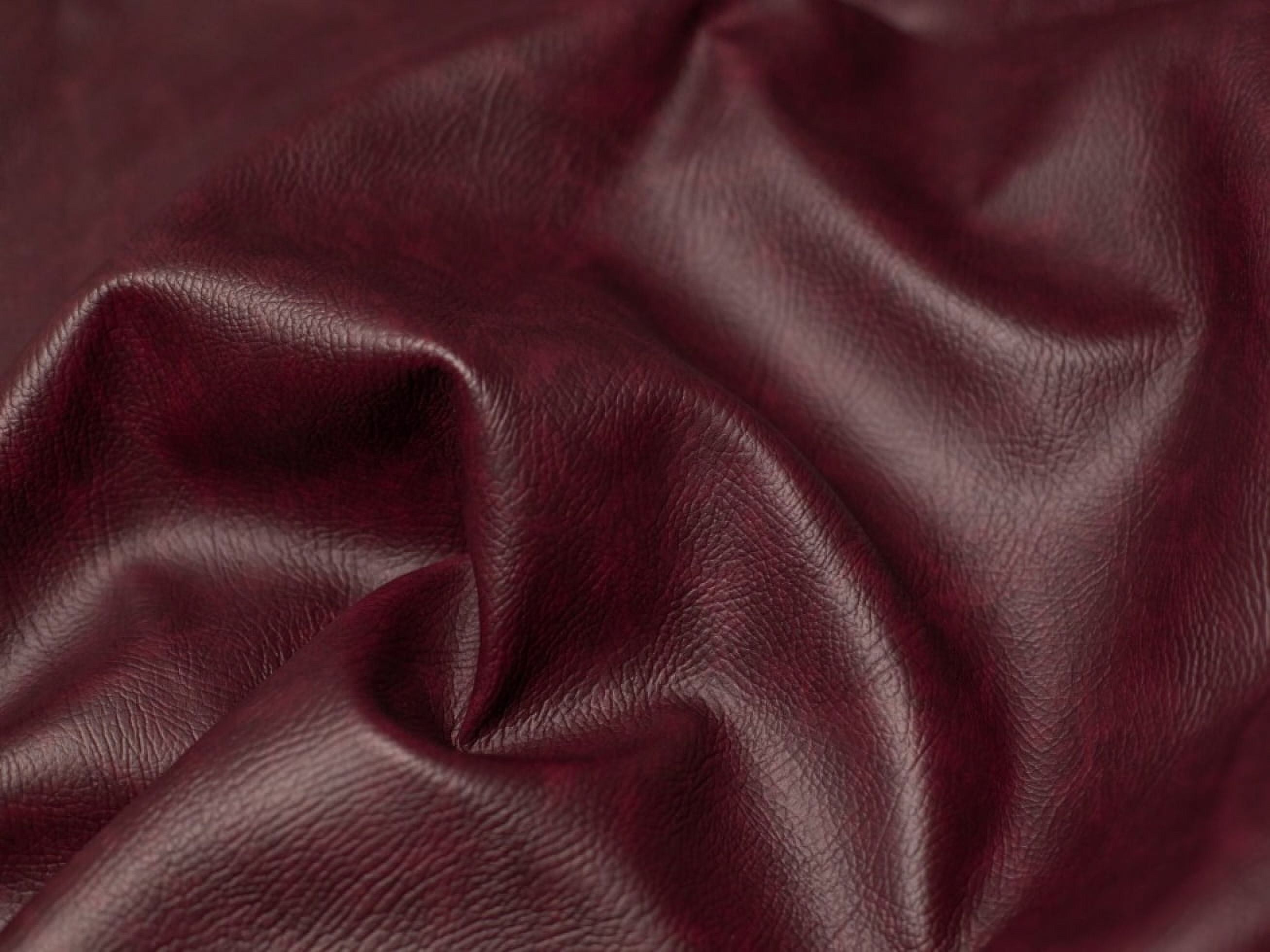 Minerva Heavy Fire Retardant Faux Leather Fabric Wine - per yard