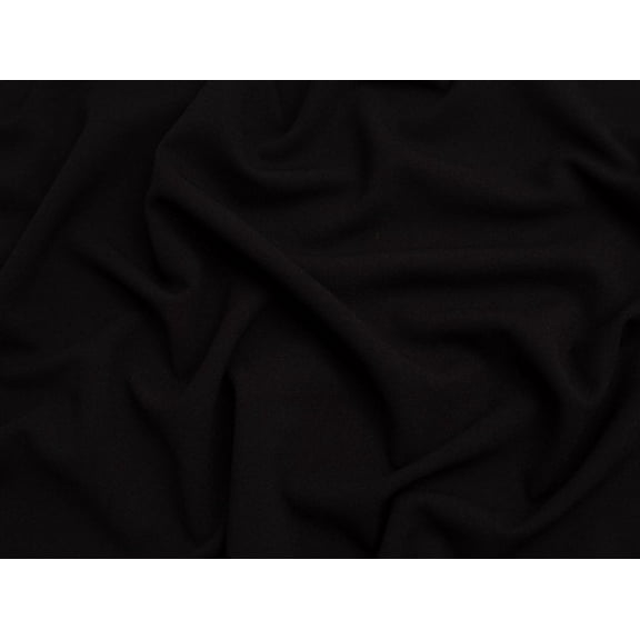 Minerva Heavy Scuba Crepe Stretch Knit Fabric Black - per yard