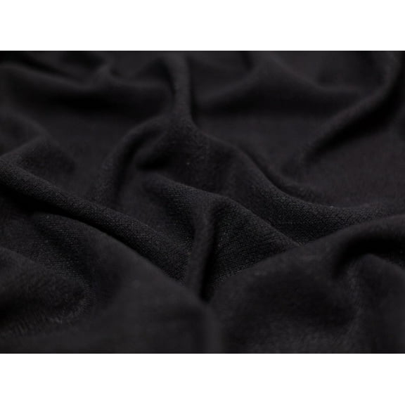 Minerva Heavy Stonewashed 100% Linen Fabric Black - per yard