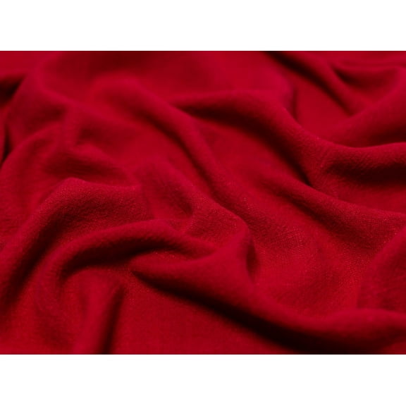 Minerva Heavy Stonewashed 100% Linen Fabric Red - per yard
