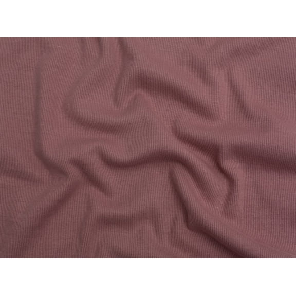 Minerva Heavy Tubular Ribbing Stretch Knit Fabric Dusky Pink - per yard
