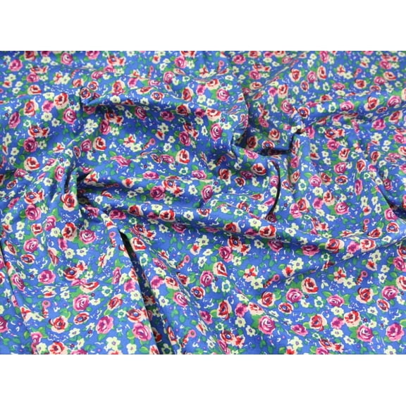 Minerva Hendon Stretch Woven Cotton Twill Fabric Royal Blue - per yard