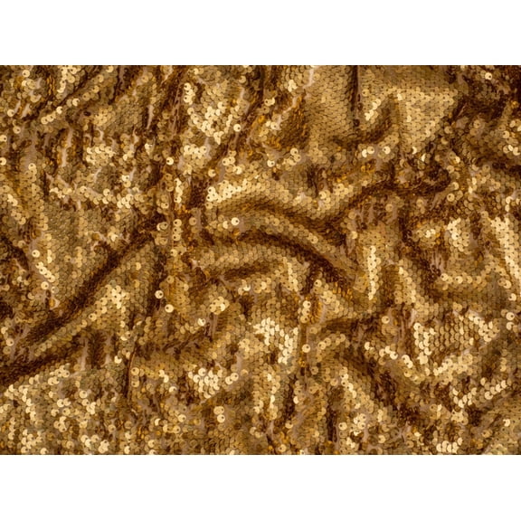 Minerva Hologram Sequin Mesh Fabric Gold - per yard