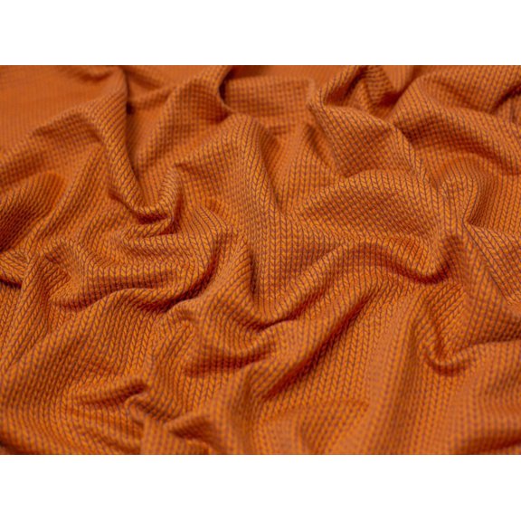 Minerva Jacquard Textured Stretch Knit Fabric Copper - per yard
