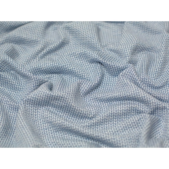 Minerva Jacquard Textured Stretch Knit Fabric Light Blue - per yard