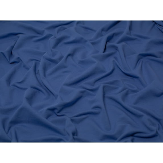 Minerva Light Loop Back French Terry Stretch Knit Fabric Indigo Blue - per yard