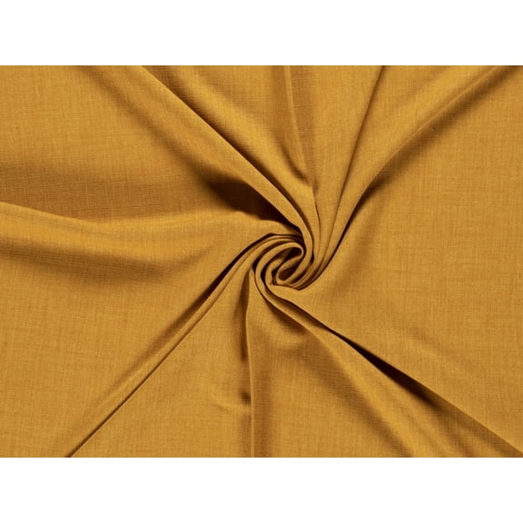 Minerva Linen Look Textured Polyester Suiting Fabric Ochre - per yard