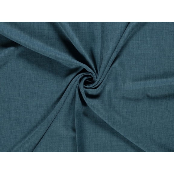 Minerva Linen Look Textured Polyester Suiting Fabric Petrol - per yard