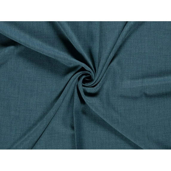 Minerva Linen Look Textured Polyester Suiting Fabric Petrol - per yard