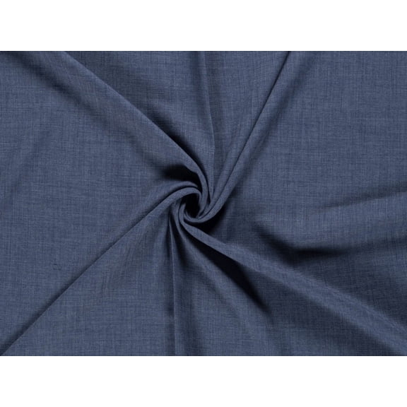 Minerva Linen Look Textured Polyester Suiting Fabric Steel Blue - per yard
