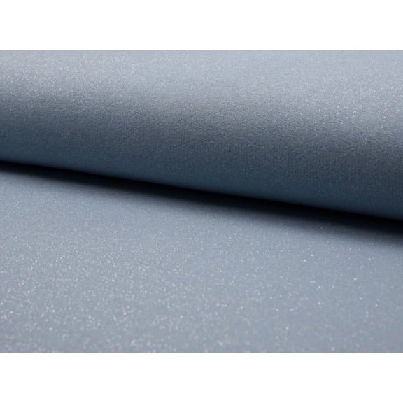Minerva Lurex Loop Back French Terry Stretch Knit Fabric Blue - per yard