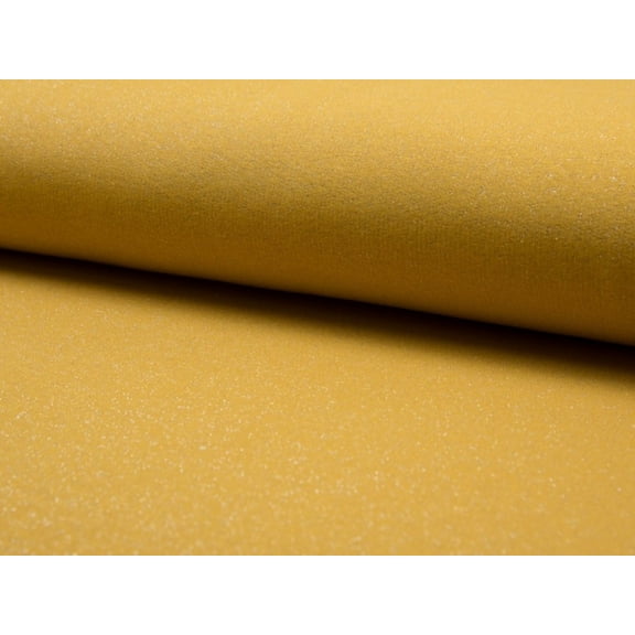 Minerva Lurex Loop Back French Terry Stretch Knit Fabric Ochre - per yard