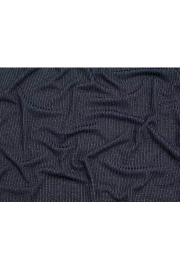 Lurex Sparkle Rib Stretch Knit Fabric Navy & Silver - per yard