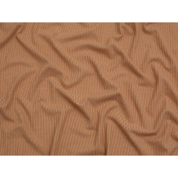 Minerva Lurex Sparkle Rib Stretch Knit Fabric Pink & Gold - per yard