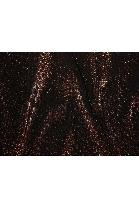 Lurex Textured Stretch Knit Fabric Bronze - per yard