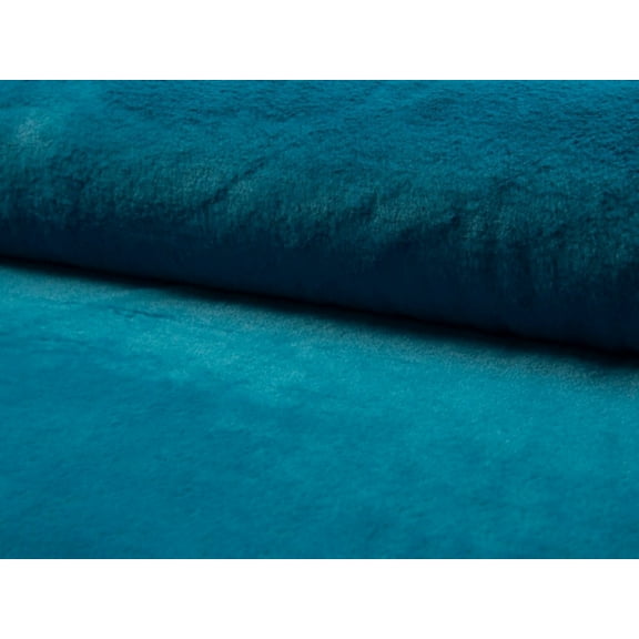 Minerva Luxury Super Soft Faux Fur Fabric Aqua - per yard