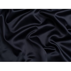 Minerva Matte Polyester Satin Fabric Navy Blue - per yard
