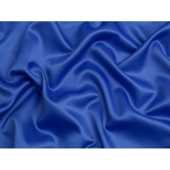 Minerva Matte Polyester Satin Fabric Royal Blue - per yard