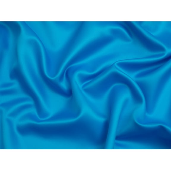 Minerva Matte Polyester Satin Fabric Turquoise - per yard