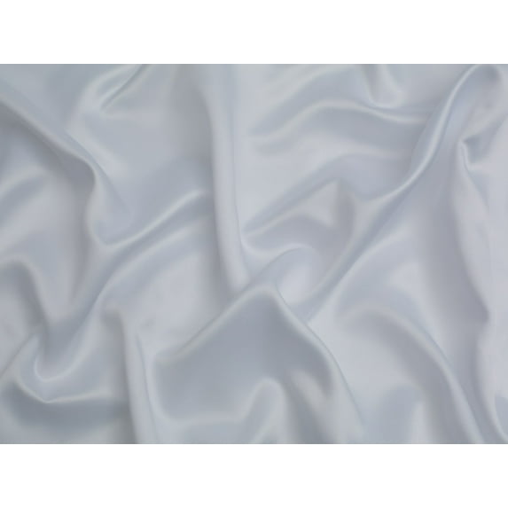 Minerva Matte Polyester Satin Fabric White - per yard