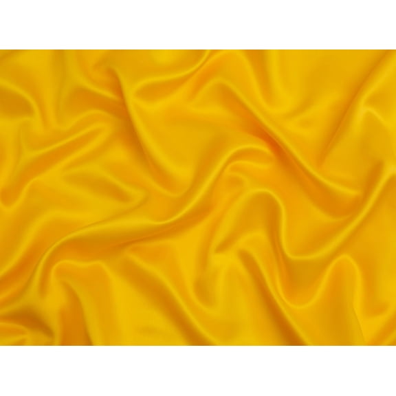 Minerva Matte Polyester Satin Fabric Yellow - per yard