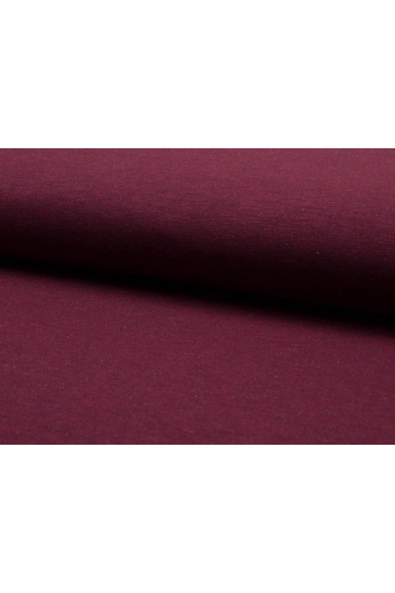 Melange Fleece Back Sweatshirt Stretch Knit Fabric Bordeaux - per yard