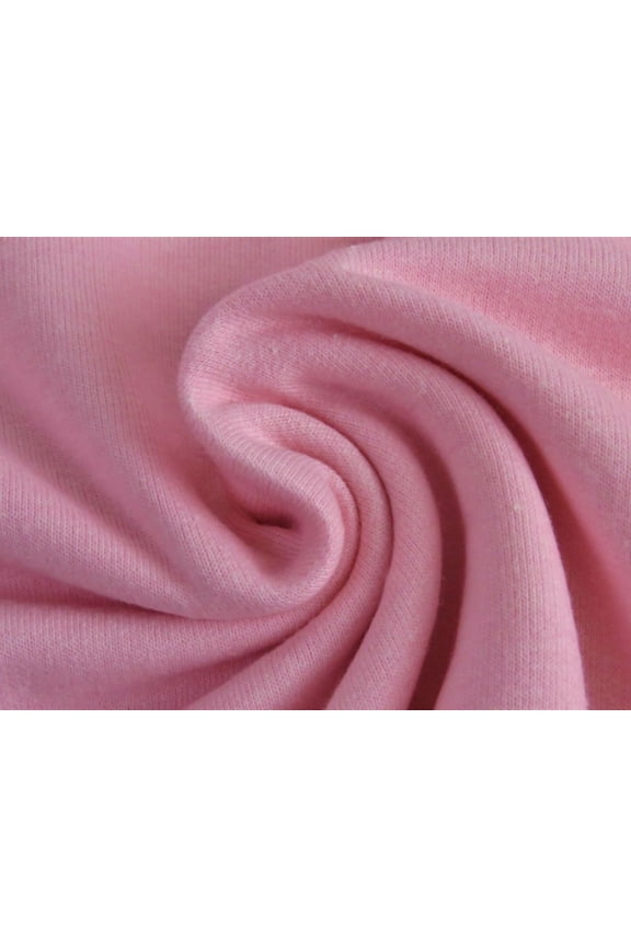 Melange Fleece Back Sweatshirt Stretch Knit Fabric Pink - per yard