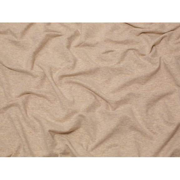 Minerva Melange Loop Back French Terry Stretch Knit Fabric Ivory - per yard