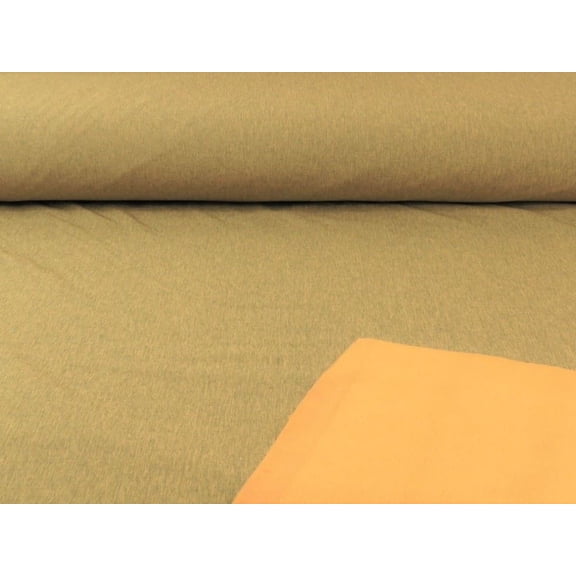 Minerva Melange Stretch Woven Soft Shell Coating Fabric, Ochre Solid for Dressmaking, 59" Wide, By the Yard