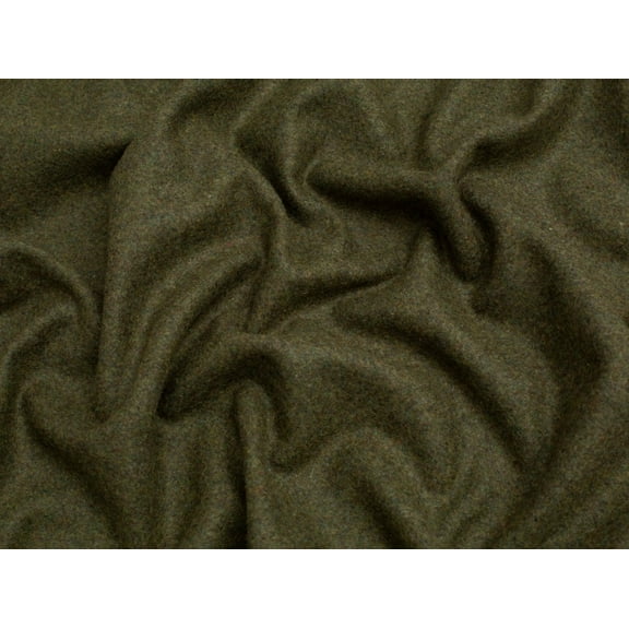 Minerva Melton Wool Blend Coating Fabric Olive Green - per yard