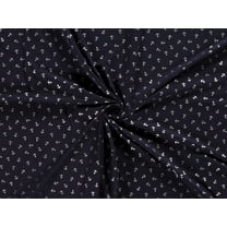 Minerva Metallic Cotton Jersey Stretch Knit Fabric Navy - per yard