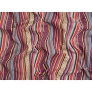 Minerva Mexico Woven Stripe Fabric Brick Red - per yard