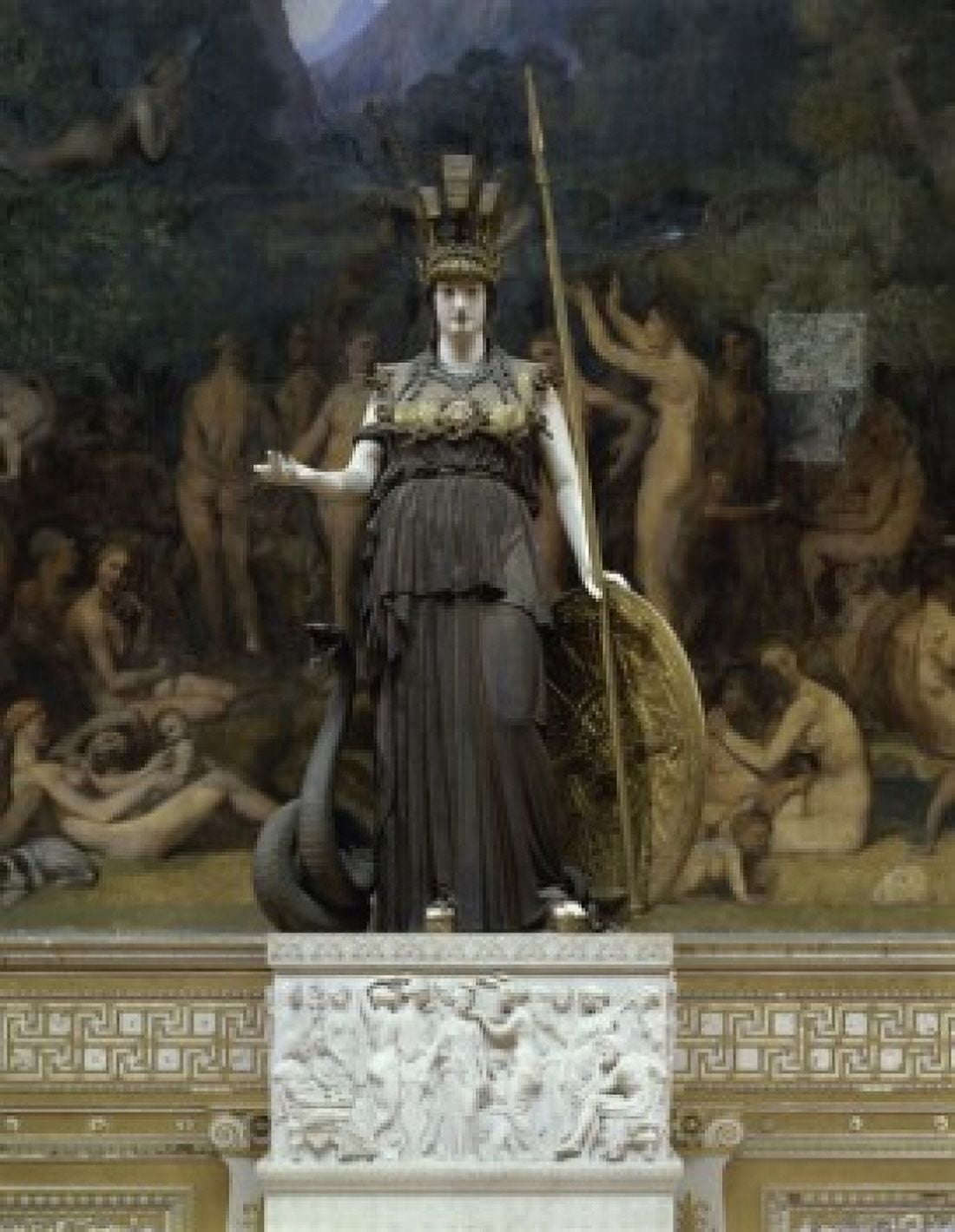 Minerva  (Minerve)  1855  Pierre Charles Simart (1806-1857French)  Chateau duc Luynes Dampierre Canvas Art - Pierre Charles Simart (18 x 24)