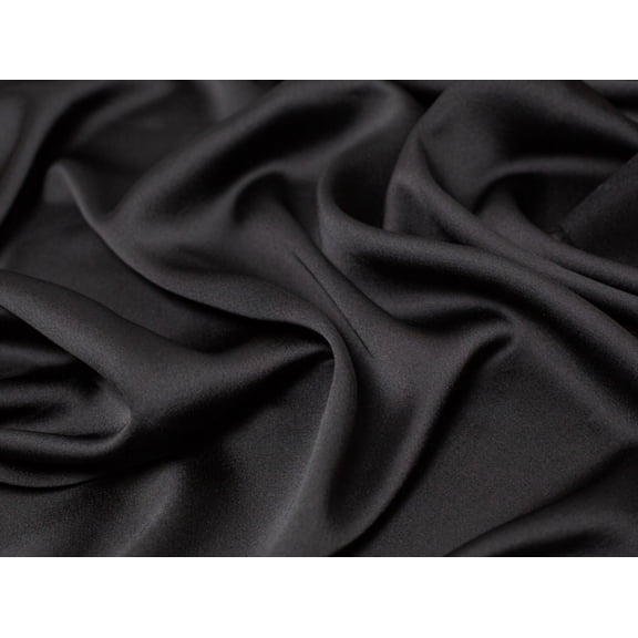Minerva Nostalgic Crepe Back Satin Fabric Black - per yard