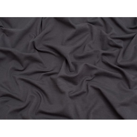 Minerva Organic Cotton Jersey Stretch Knit Fabric Dark Grey - per yard