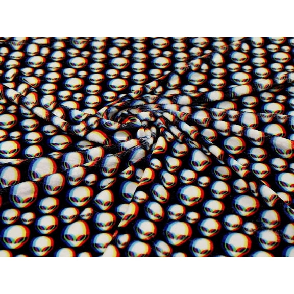 Minerva Plush Cuddle Fleece Fabric Black Multi - per yard